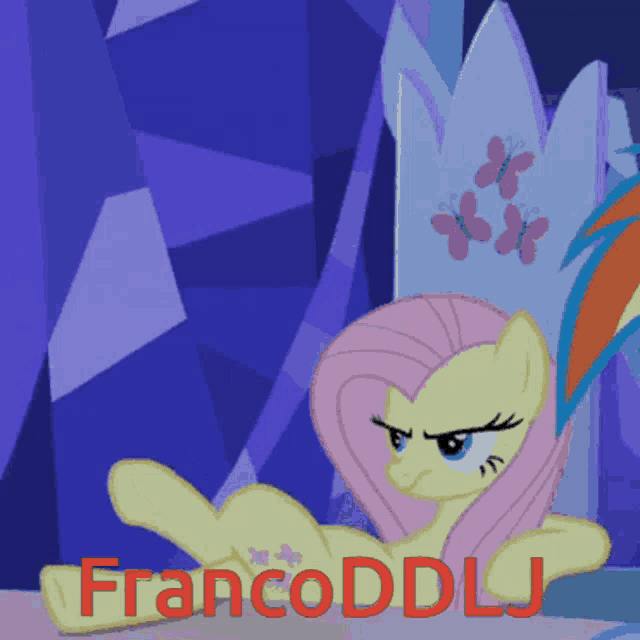 a cartoon of a pony with the name francoddllj on it