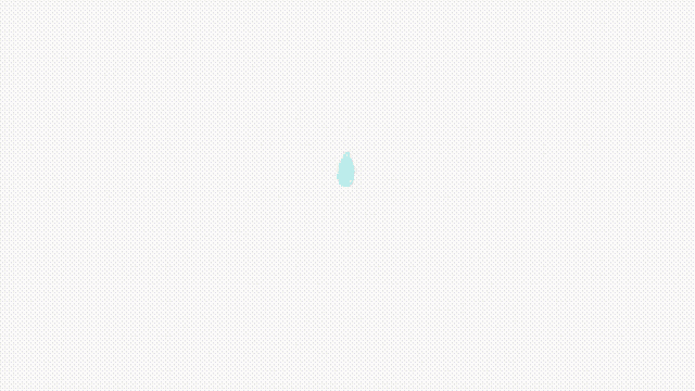a blue drop of water is falling on a white surface .