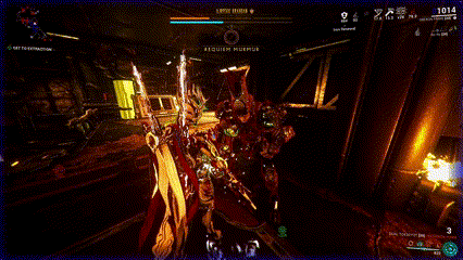 a video game is being played in a dark room with a lot of explosions .