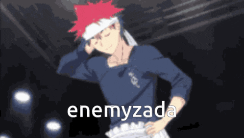 a blurry picture of a person with the word enemyzada written on it