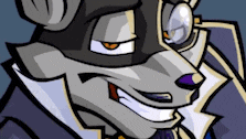 a cartoon drawing of a raccoon wearing glasses and a suit
