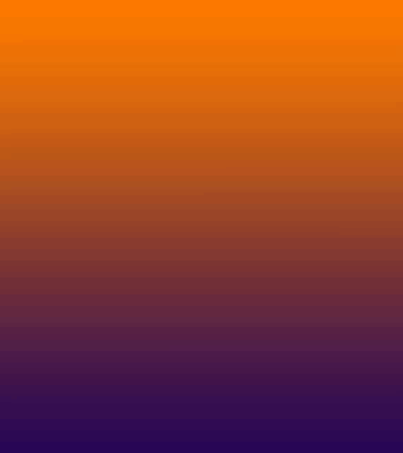 a woman with a purple and orange background has her hand to her chin