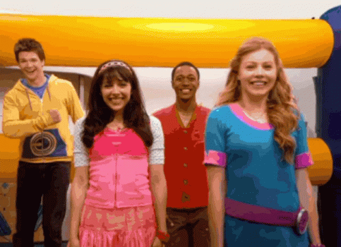 The Fresh Beat Band The Fresh Beats Going From One Side To Another GIF - The Fresh Beat Band The Fresh Beats Going From One Side To Another Bouncy House GIFs