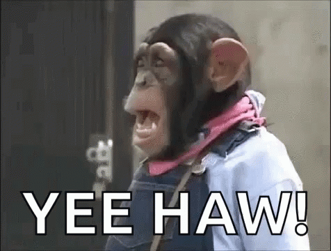 Monkey Yee Haw GIF - Monkey Yee Haw Overalls GIFs