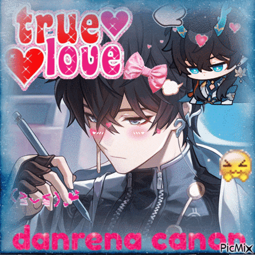 a picture of a boy with the words true love danrena cancer written on it