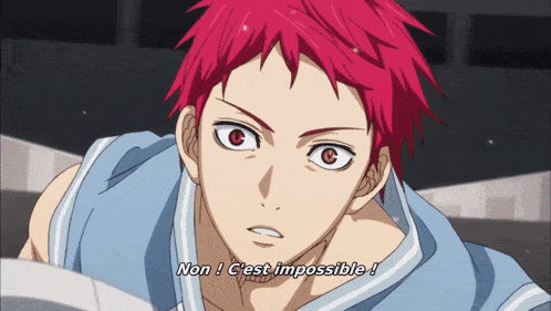 a basketball player with red hair says non c'est impossible