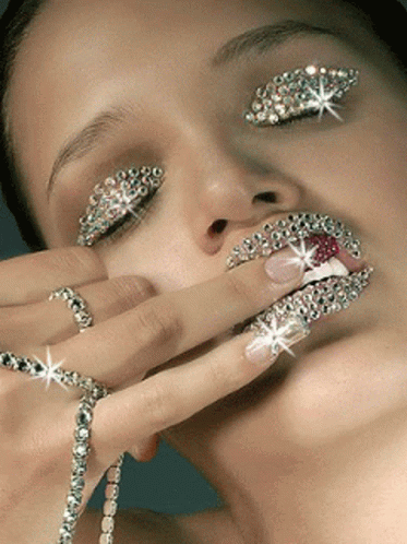Glittery Lips Diamante GIF - Glittery Lips Diamante Sparkles GIFs