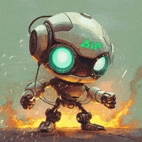 a robot with the word aip on it