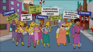 Simpsons Protesters GIF - Simpsons Protesters Mob GIFs