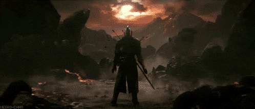 a pixel art of a man standing in front of a mountain with the words negro-chan written below him