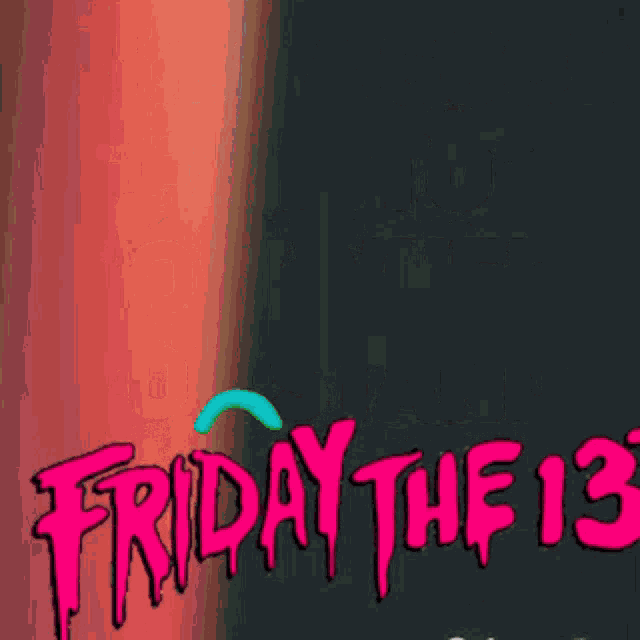 a poster for friday the 13th with a cartoon character