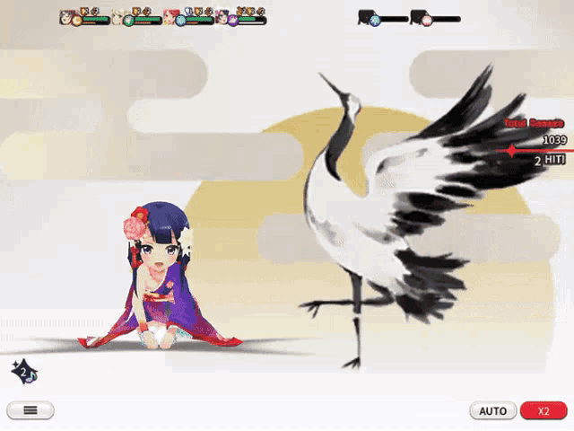 a screenshot of a video game shows a crane with 1099 damage and 2 hits