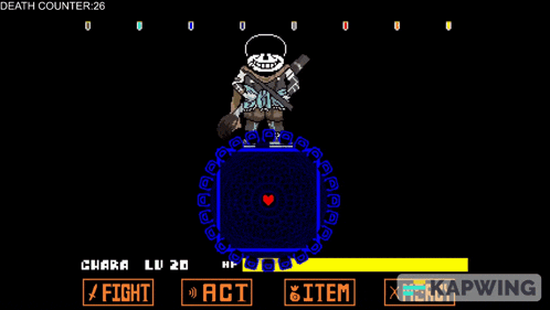 a screenshot of a video game with a cartoon character holding a gun in a pixel art style .