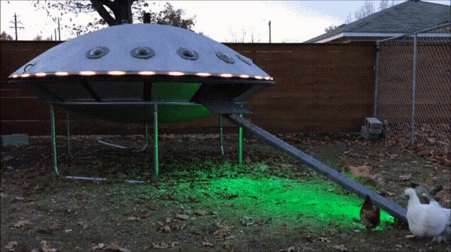Take Me To Your Leader Chicken GIF - Take Me To Your Leader Chicken Ufo GIFs