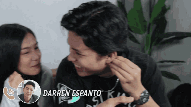 darren espanto is talking on the phone with a girl