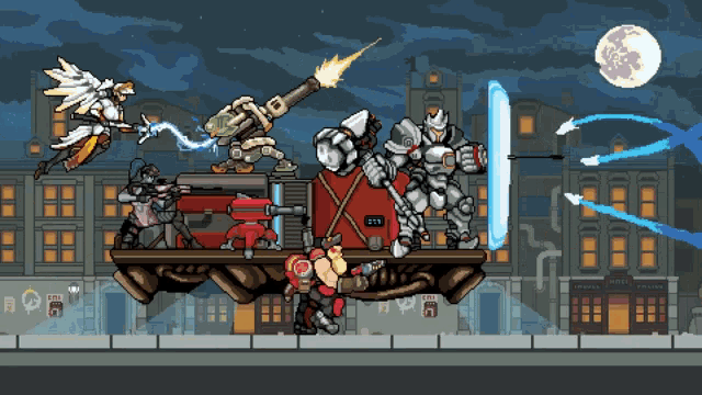 a pixel art drawing of a robot with the number 777 on the back of it