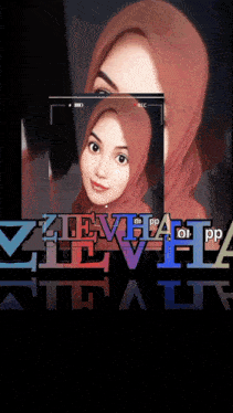 a picture of a woman in a hijab is displayed on a poster that says zievelah
