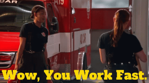Station19 Vic Hughes GIF - Station19 Vic Hughes Wow You Work Fast GIFs