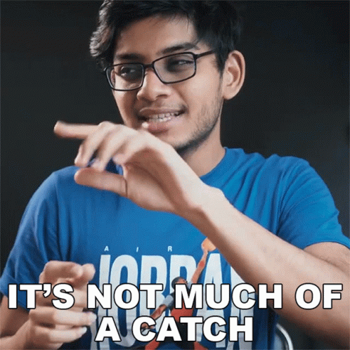 Its Not Much Of A Catch Anubhavroy GIF - Its Not Much Of A Catch Anubhavroy Not Much Downside GIFs