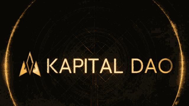 a capital dao logo with a circle in the background