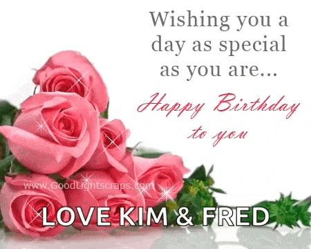 a birthday card with pink roses and the words wishing you a day as special as you are happy birthday to you