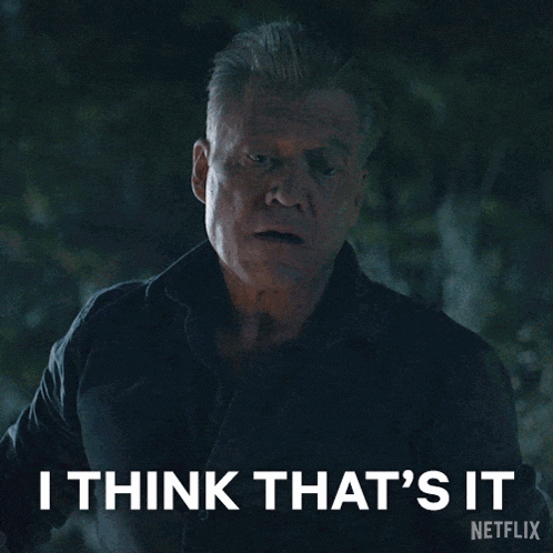 a man says i think that 's it in a netflix ad