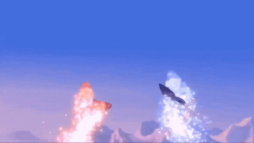 a blue and pink fireworks display with a white flower in the middle