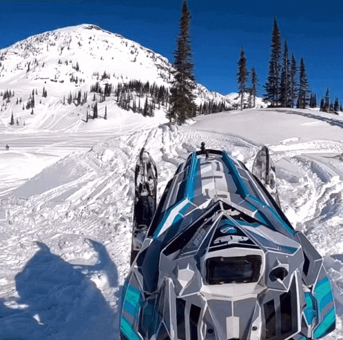 a snowmobile with a sticker on the back that says ' ice ' on it