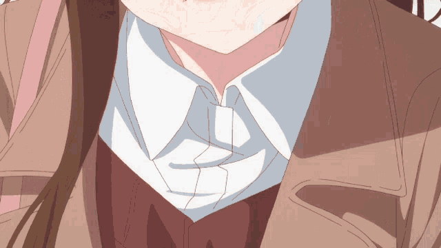 a close up of a girl wearing a white shirt and tie