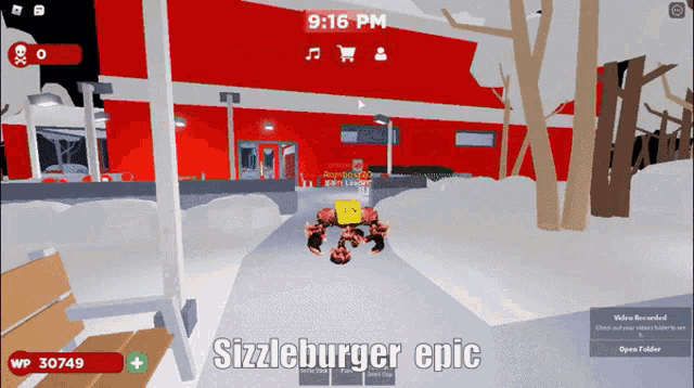 a screenshot of a video game that says sizzleburger epic on it
