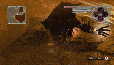 a screenshot of a video game that says yellow dust on it