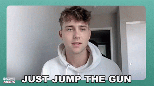 Just Jump The Gun Harry Jowsey GIF - Just Jump The Gun Harry Jowsey Popbuzz GIFs