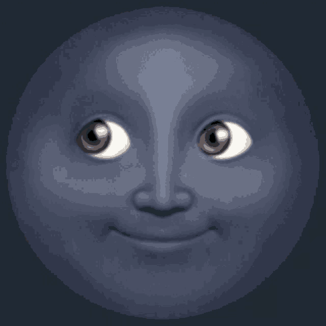 a close up of a cartoon face with a smiley face on it