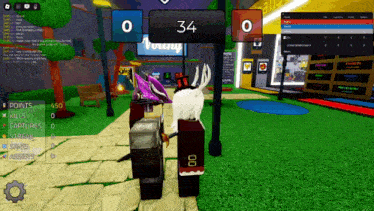 a screenshot of a video game with the score 34
