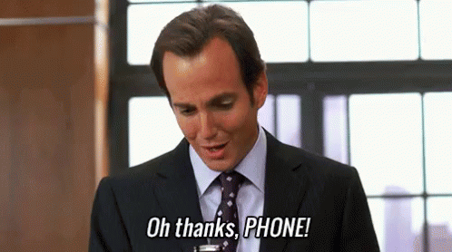 Oh Thanks, Phone. - 30 Rock GIF - 30rock Phone Cell Phone GIFs
