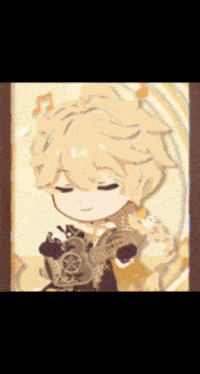 a cartoon drawing of a boy holding a music note