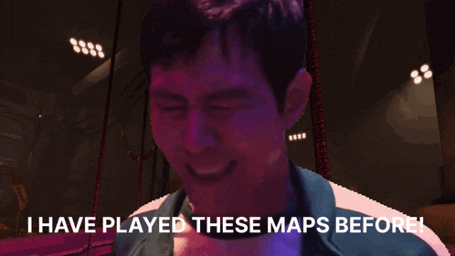 a person wearing a shirt with the number 56 on it says i have played these maps before