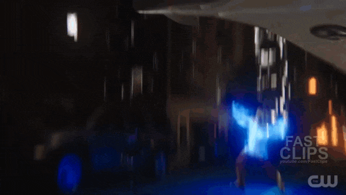 a fast clips ad shows a person holding a lightning bolt