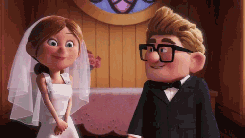 Up Up Up Up GIF - Up Movie Wedding Carl And Ellie GIFs