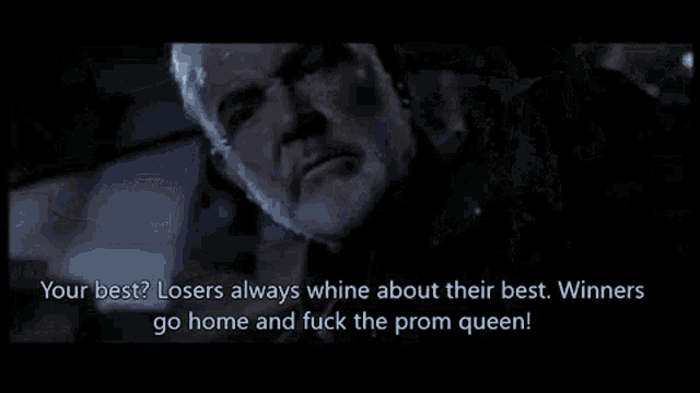 a man with gray hair and a beard is talking to another man .