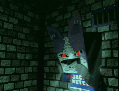 a computer generated image of a brick wall with a flag hanging from it
