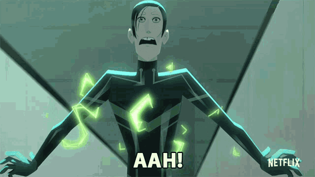 a cartoon character with a netflix logo in the corner