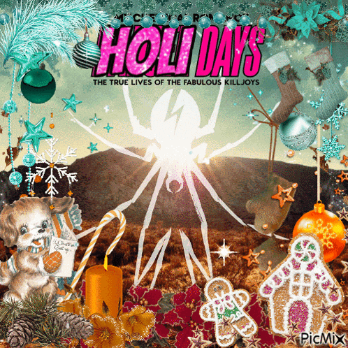 a picture of a spider on the cover of a book titled holiday 's