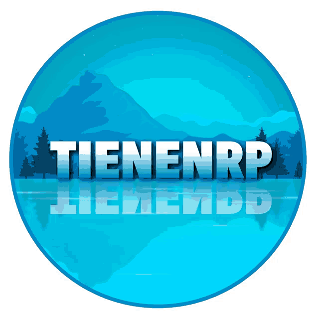 a blue circle with the word tienenrp in the middle