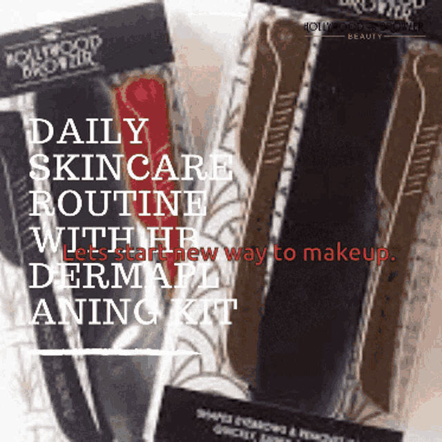 a daily skincare routine with the hp dermaplaning kit is shown