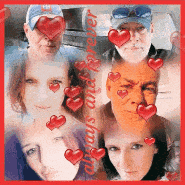 a collage of people with the words always and forever