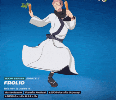 a man in a white robe is holding a carrot and a stick in his hands