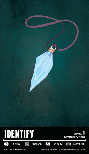 a poster that says identify level 1 divination on it