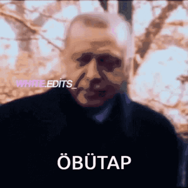a man 's face is shown with the word obutap in the lower right corner