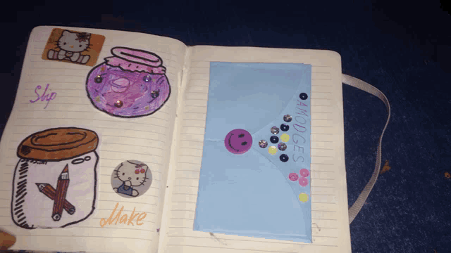 a notebook is open to a page that has the word make on it